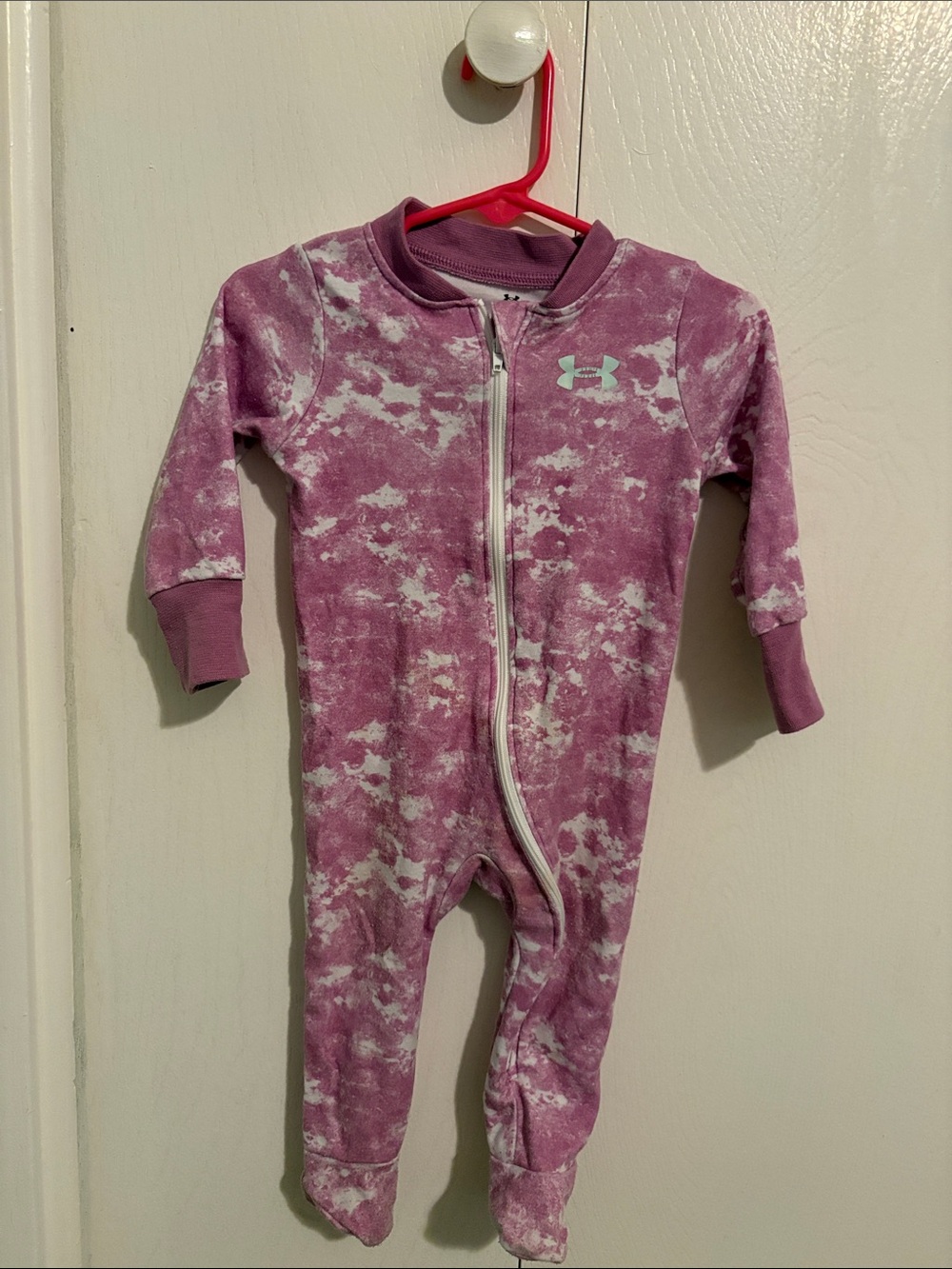 Under Armour Kids Purple Tie-Dye Footed One-Piece